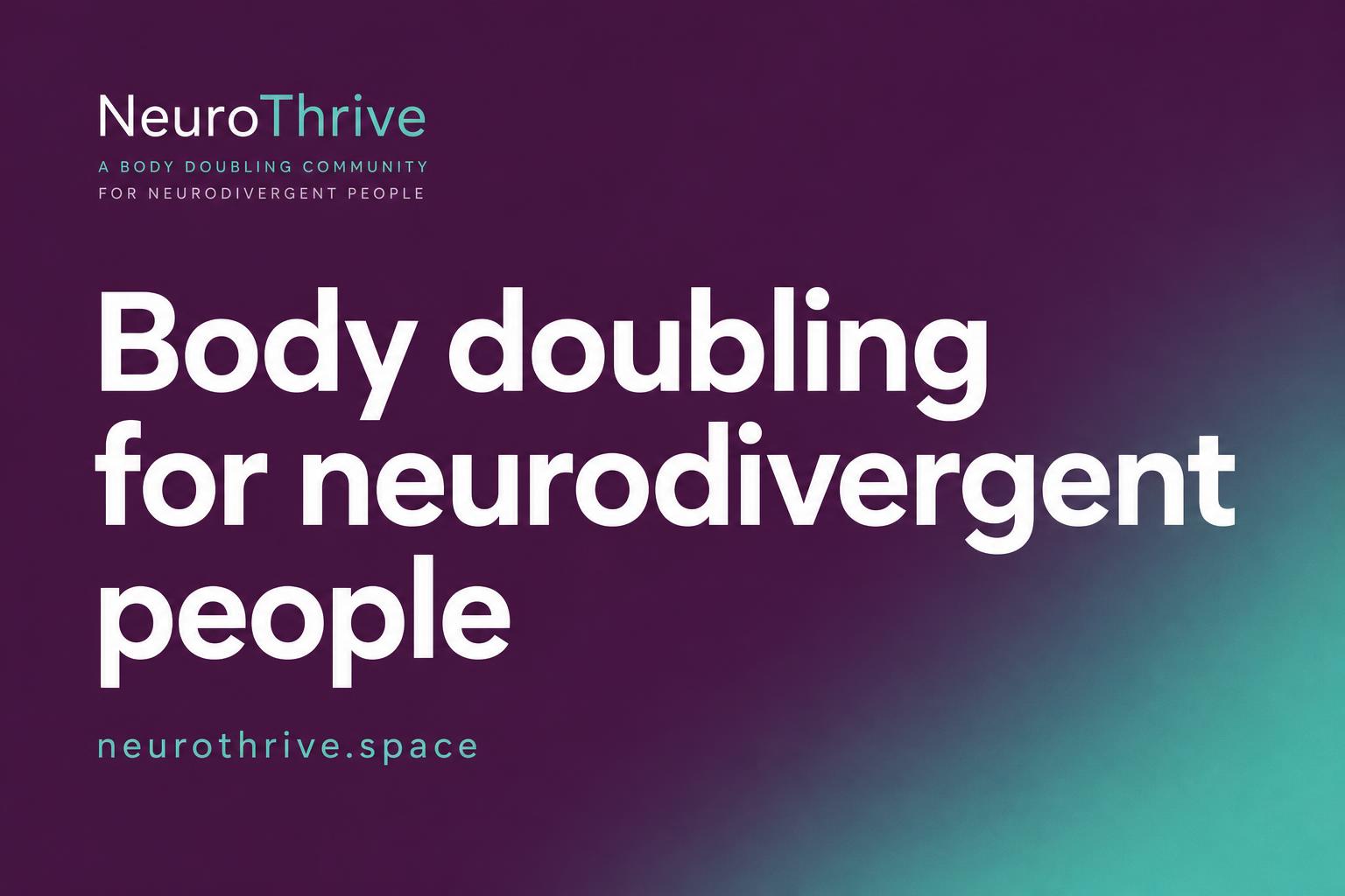 NeuroThrive branded cover image for the AI body doubling research article